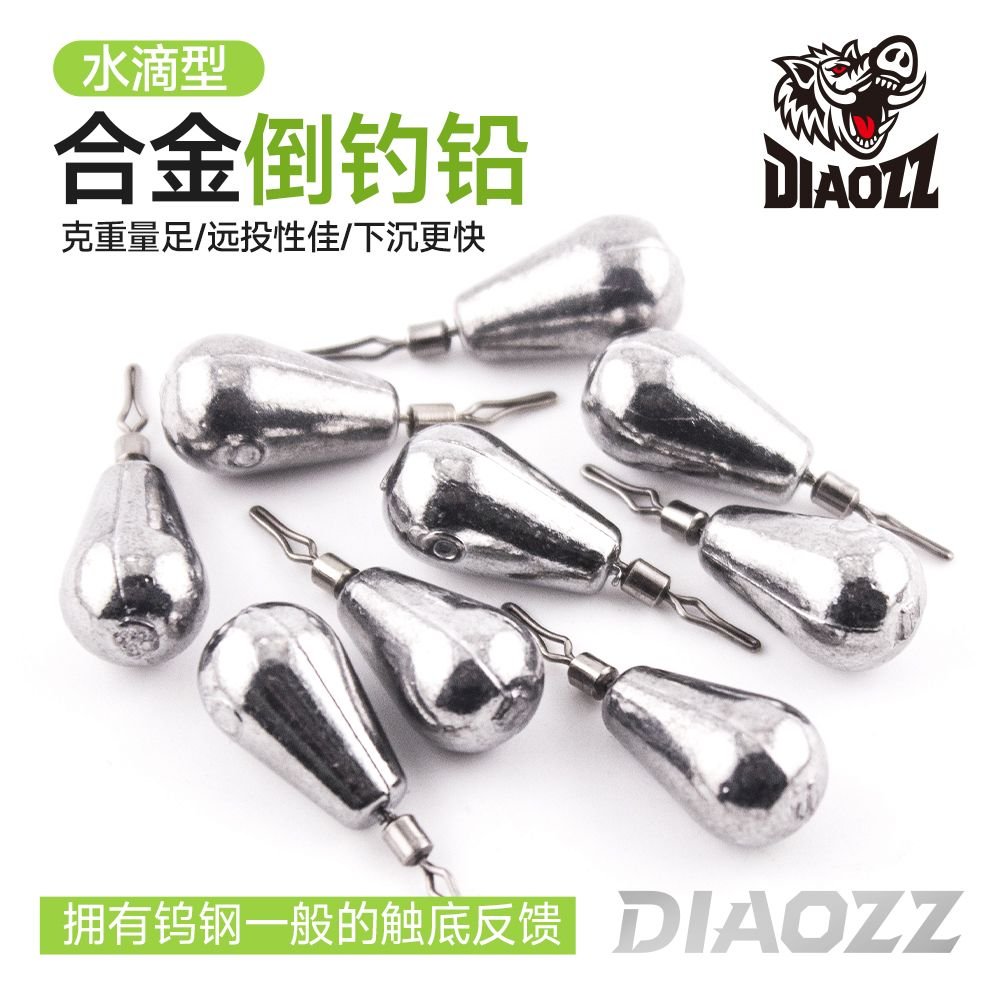 Alloy Teardrop Drop Shot Sinkers 10pcs